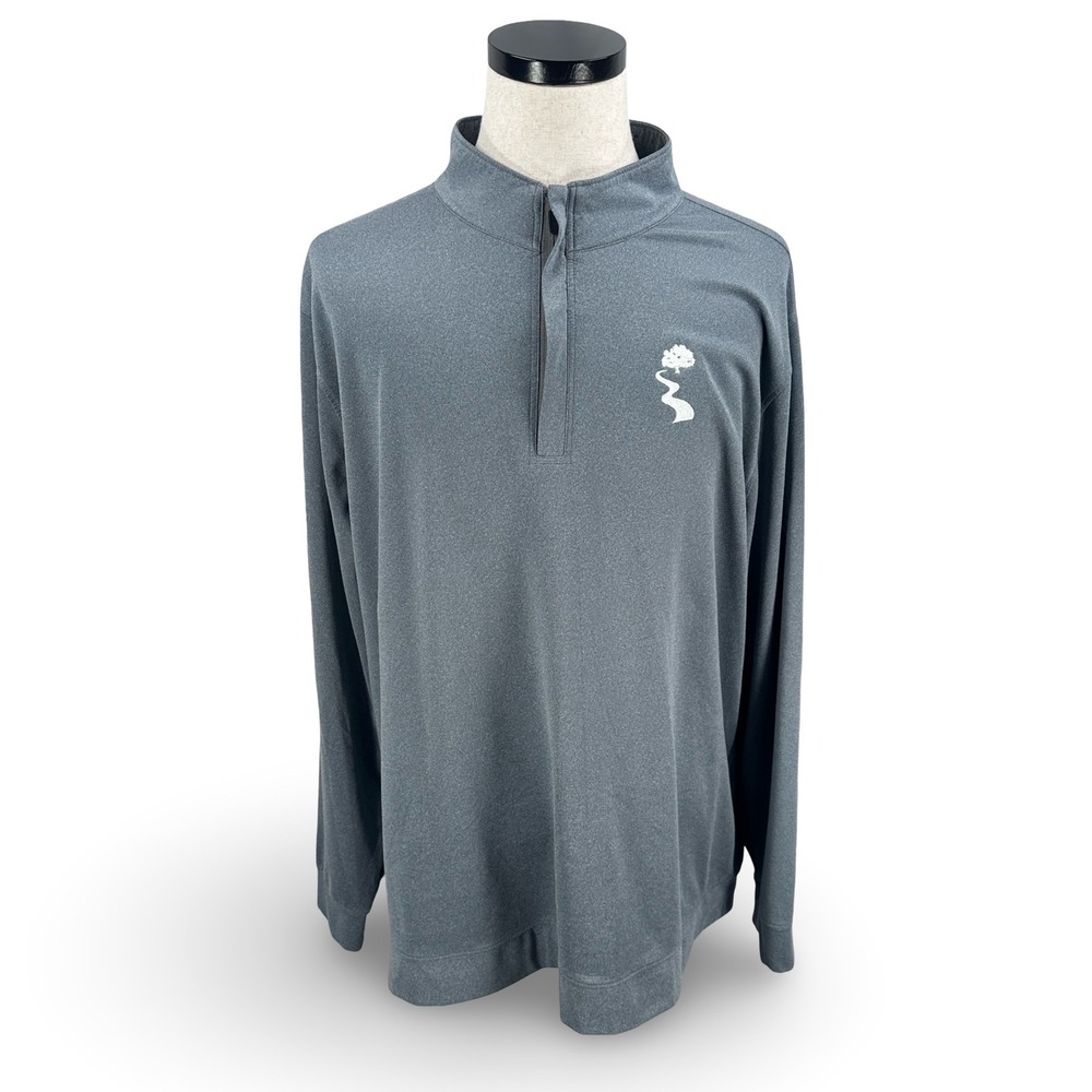 Swannies Mens 2X-Large‎ Gray 1/4 Zip Performance Pullover Long Sleeve Golf Shirt